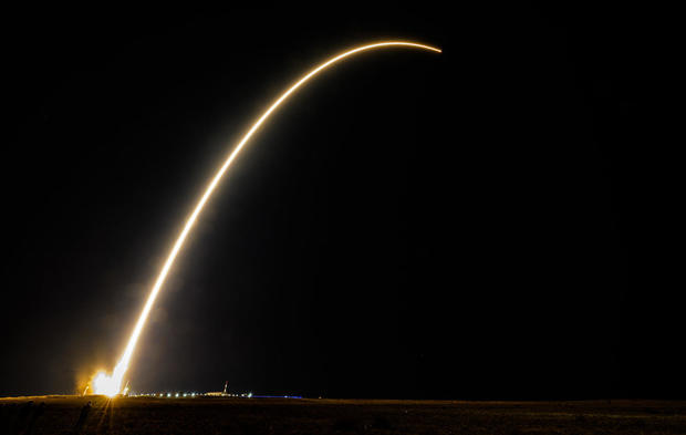 NASA astronaut Loral O'Hara and two cosmonauts were sent to the International Space Station in a launch.