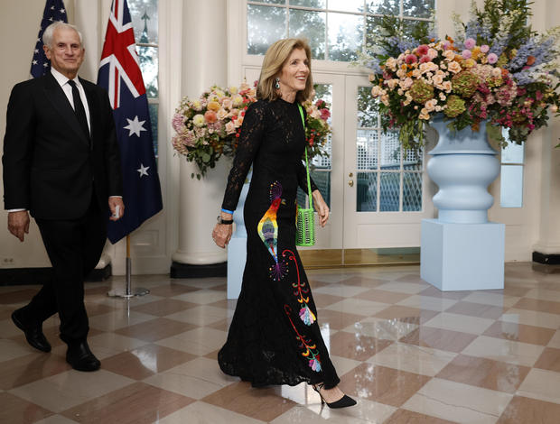 The White House hosted a state dinner for Australia, with a measured tone that acknowledged the ongoing conflict between Israel and Hamas.