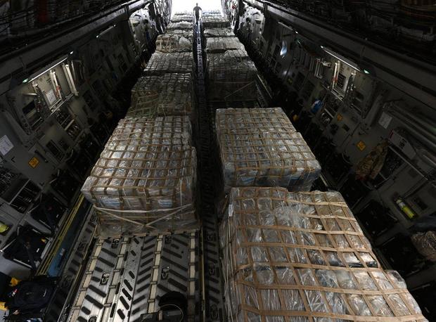 A United States military plane carrying crucial supplies for Gaza has landed in Egypt.