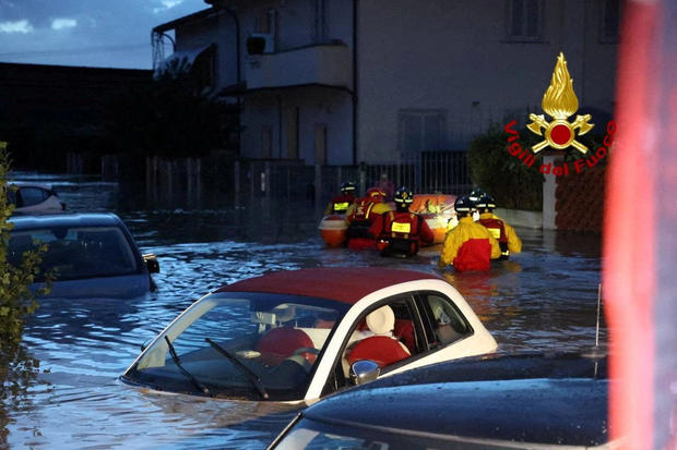 At least 5 people have died in Italy due to Storm Ciarán, which has set a new record for its destructive force. The storm has caused residents to become trapped and cars to overturn, earning it the nickname "water bomb."