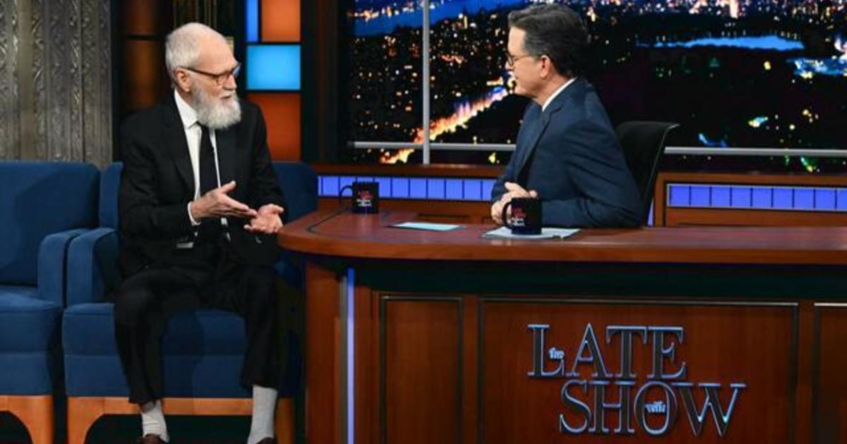 David Letterman makes his first appearance on "The Late Show" since 2015 during his guest spot on "Colbert."