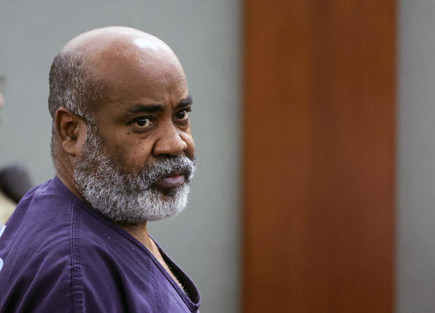 Duane Keith Davis, who is accused of committing murder in the 1996 death of Tupac Shakur, enters a plea of not guilty in Las Vegas.