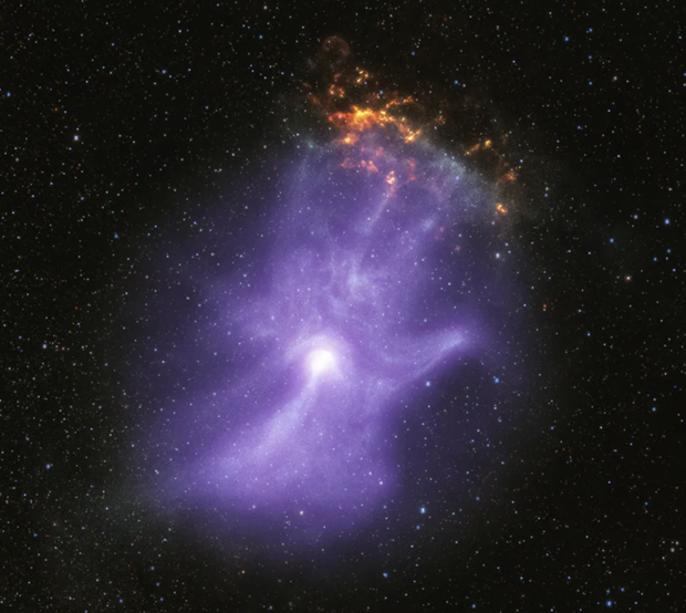 Eerie new NASA image shows "ghostly cosmic hand" 16,000 light-years from Earth