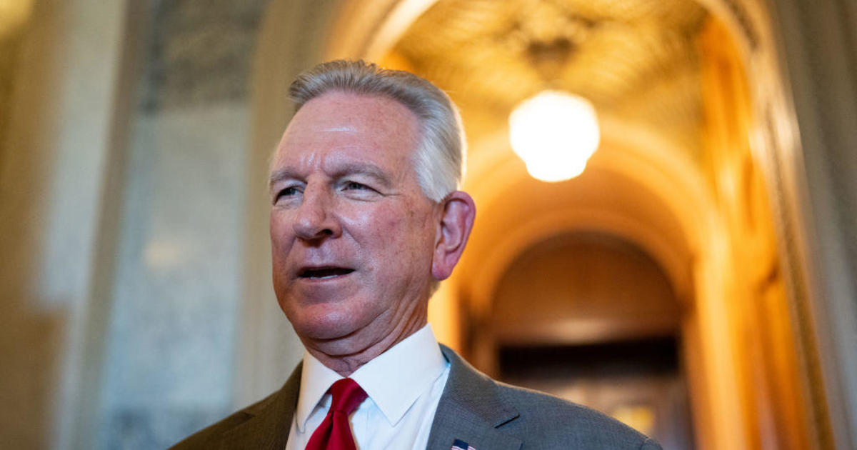 Republicans on the Senate floor are pressuring Tuberville to remove his hold on military nominations.