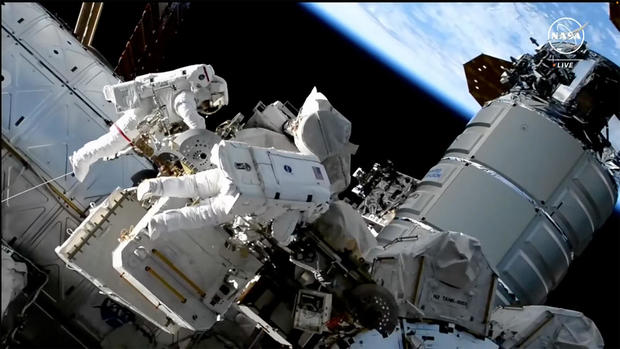 The astronauts successfully accomplished a primary objective involving the space station's power system during the spacewalk, but were unable to complete a secondary task due to time constraints.