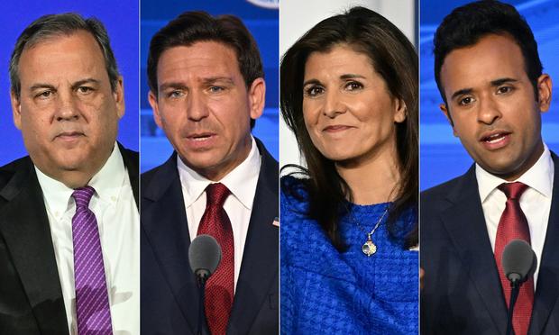 Who are the four Republicans participating in the fourth presidential debate?