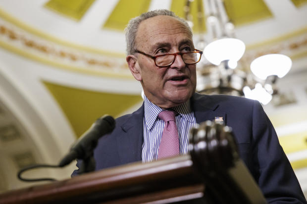 Senator Schumer is proceeding with a temporary funding bill in order to prevent a government shutdown while negotiations for spending continue.