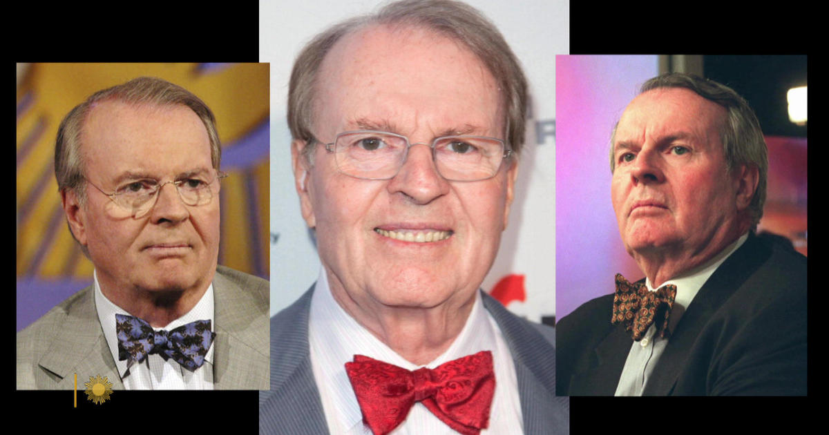 The signature fashion statement of Charles Osgood: The bow tie.