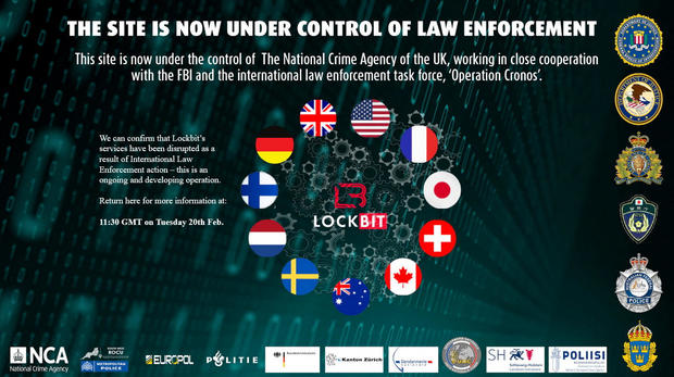 Law enforcement has taken control of the notorious ransomware group LockBit.