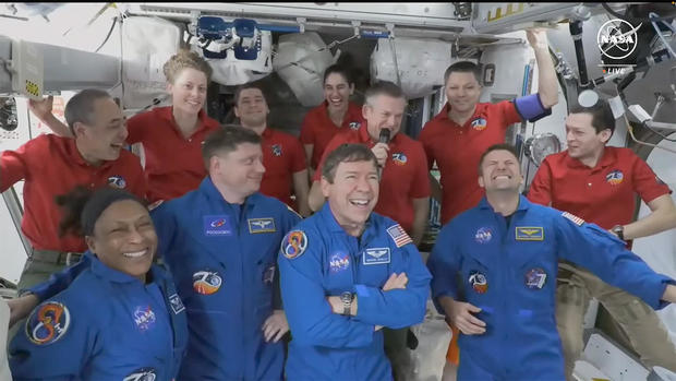 The Crew Dragon spacecraft has successfully connected to the space station, transporting four new crew members to the station.