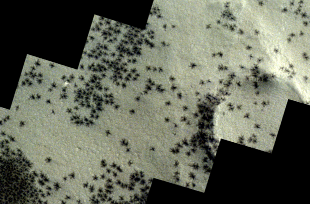 A spacecraft captured images of "spiders" on the surface of Mars. Here's what they really are.