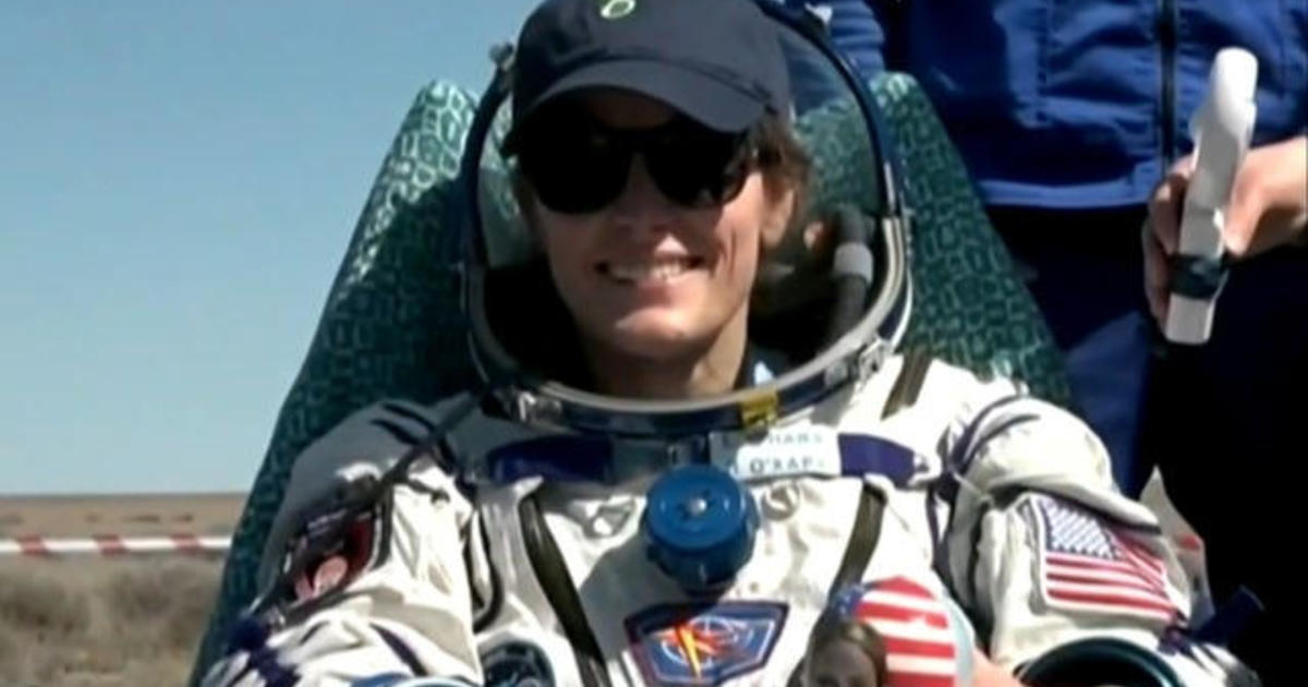 American among 3 crew members to land at International Space Station