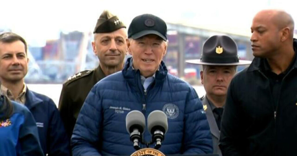 Biden announces more federal aid in visit to Baltimore bridge collapse site