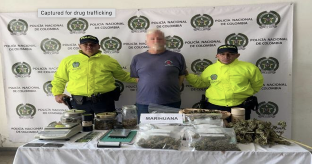 Colombia police arrest 73-year-old American for giving "cannabis tours" in his home