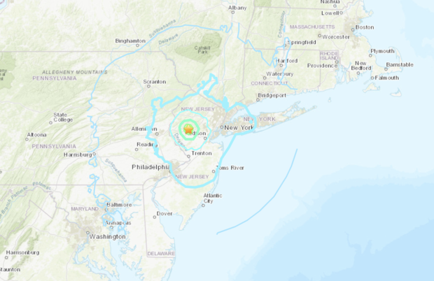 Earthquake maps show where seismic activity shook the Northeast today