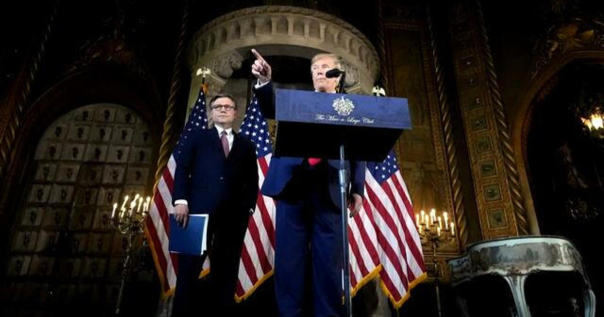 Former President Donald Trump hosted House Speaker Mike Johnson at his Mar-a-Lago resort