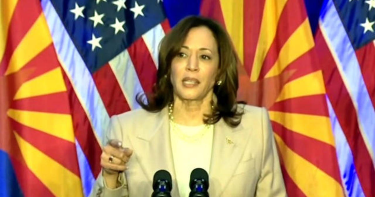 Kamala Harris campaigns in Arizona, blames Trump for abortion ruling