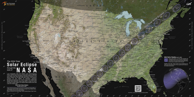 Eclipse map of totality 