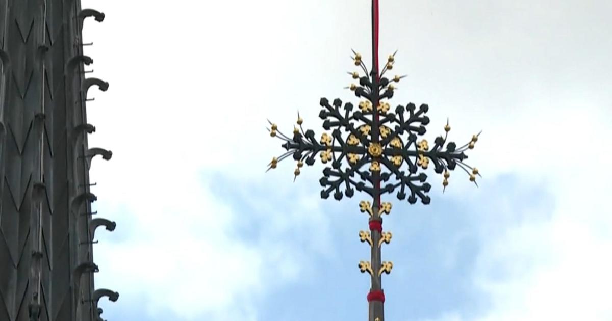 Cross restored to roof of Notre Dame cathedral over 5 years after fire