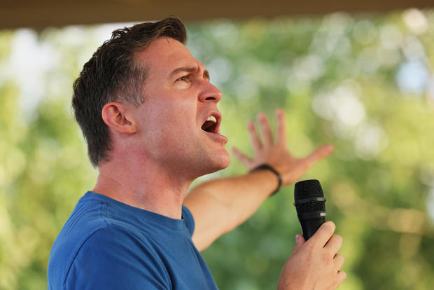 Democratic Senate Candidate Lucas Kunce Holds Campaign Rally Near St. Louis 