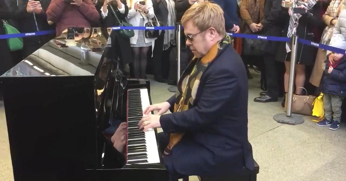 Elton John's gift brings star-studded performances to London train station