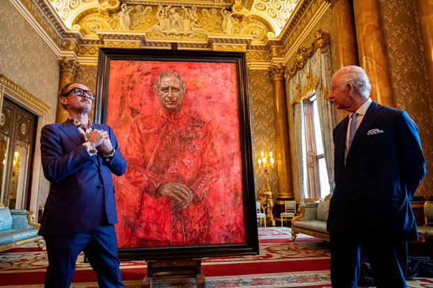 King Charles III's bright red official portrait raises eyebrows