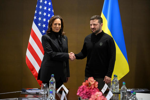 U.S. supports 'a just and lasting peace' for Ukraine, Harris tells Zelenskyy at Swiss summit