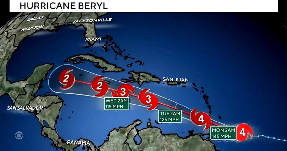 Barbados residents brace as Beryl becomes Category 4 storm