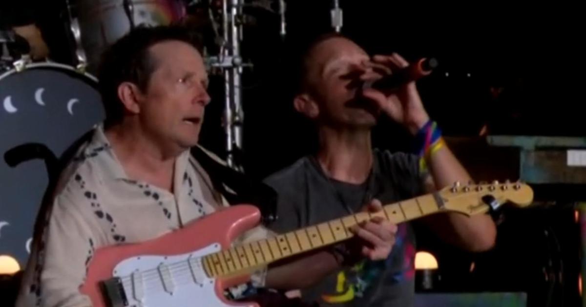 Michael J. Fox makes surprise appearance at Coldplay performance