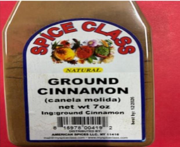 More cinnamon recalled after tests find elevated levels of lead