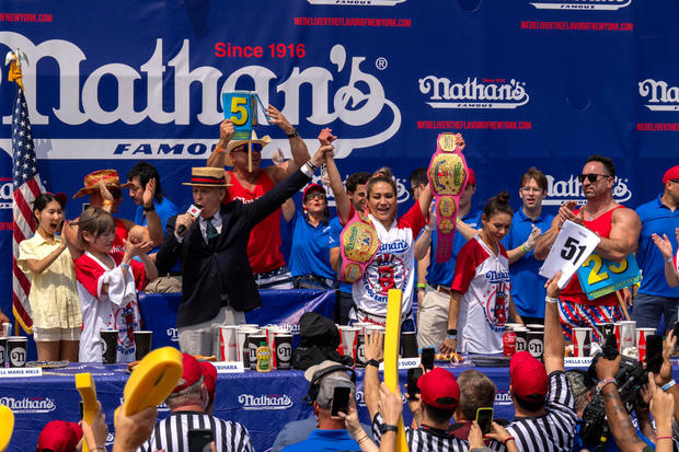 Speed Eaters Compete In Nathan's Annual Hot Dog Eating Contest 