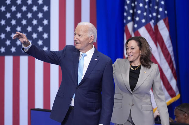 Biden praises Harris in first joint event, saying she will make "one hell of a president"