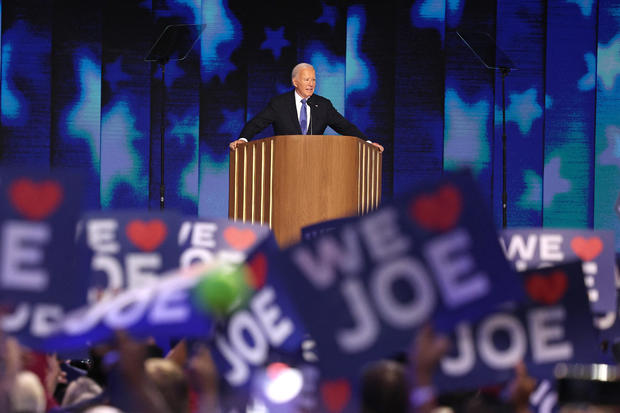 Biden says "I gave my best to you" and passes torch to Harris in DNC speech last night