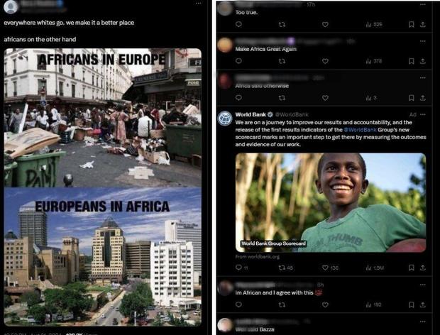 World Bank halts paid advertising on X after CBS News finds its promoted ad under racist content