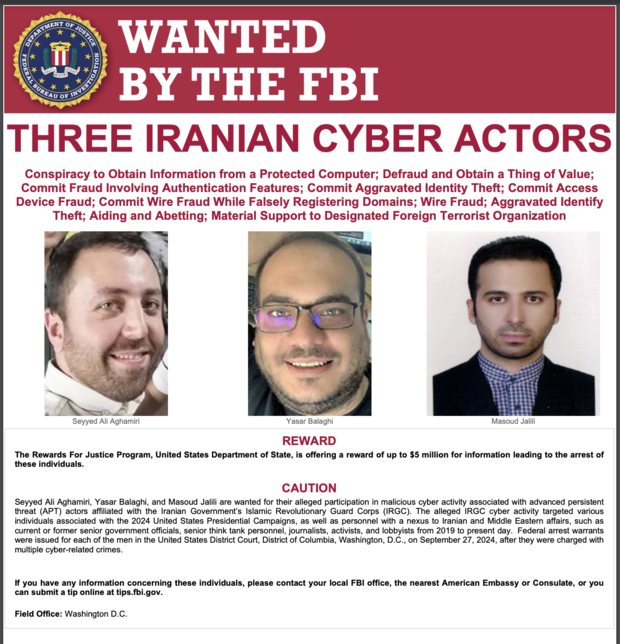 U.S. charges 3 Iranian hackers who allegedly targeted Trump campaign