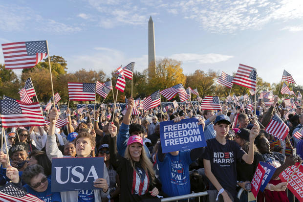 Harris gives closing argument speech at the Ellipse, offering "a different path" than Trump