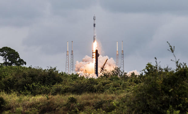 SpaceX launches European asteroid probe as hurricane weather closes in