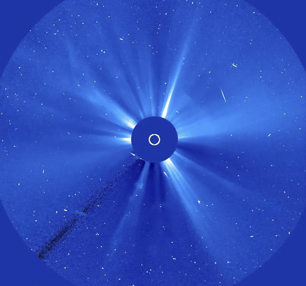 "Halloween comet" disintegrates after flying close to the sun, video shows