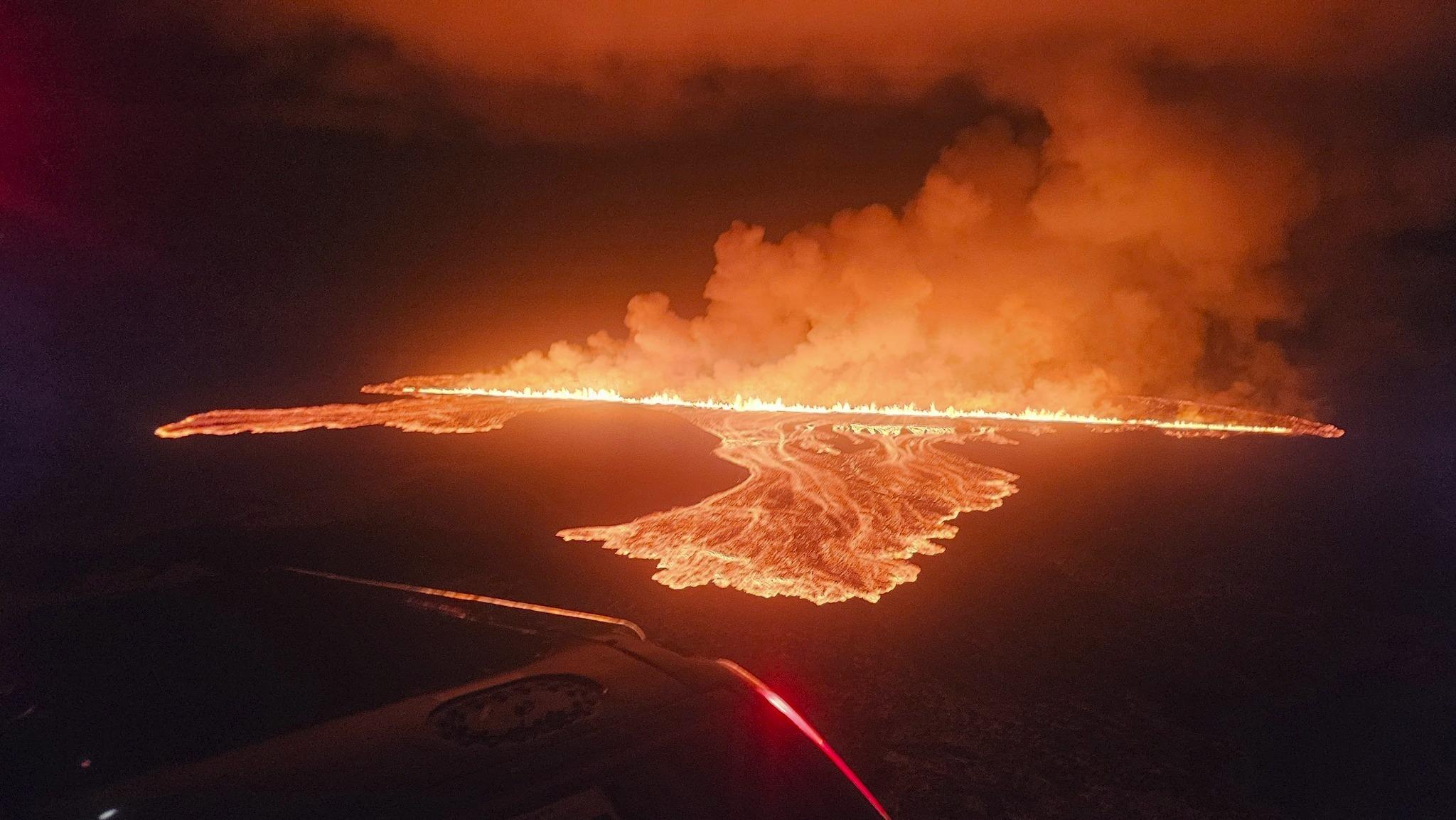 Iceland volcano flares up in 7th eruption in a year, as Grindavík evacuates residents