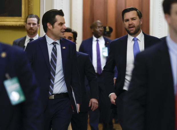 Matt Gaetz, JD Vance meet privately with Senate Republicans to build support for attorney general nomination