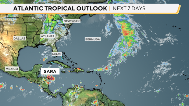 Tropical Storm Sara forms in the Caribbean