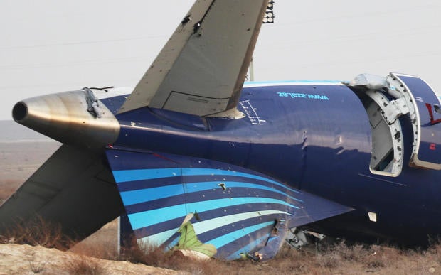 Evidence collection underway at Azerbaijani passenger plane crash site in Aktau 