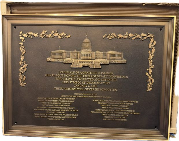 Democrats press for long-delayed plaque to honor Jan. 6 victims, police heroes