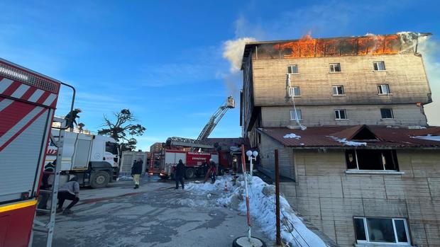 Fire breaks out in a hotel in Kartalkaya Ski Resort 