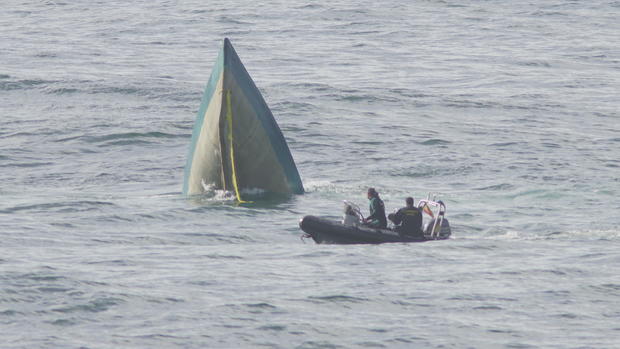 Suspected "narco-sub" breaks apart while being towed by fishing boat off Spain