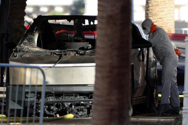 Tesla Cybertruck explosion outside Trump Hotel in Las Vegas investigated as possible act of terrorism