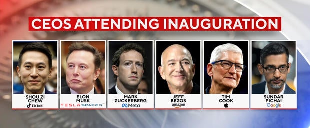 Trump's inauguration will feature some of the biggest names in tech