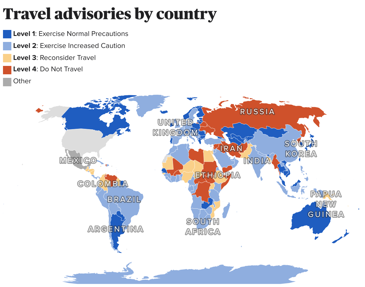 21 countries have "Do Not Travel" warning. Here's what to know about the U.S. State Department advisories.