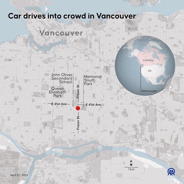 Car drives into crowd in Vancouver 