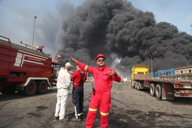 Iranian port hit by massive explosion, fire killing 8, injuring at least 750 people, officials say
